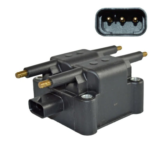 BOBINA DE IGNICIÓN CHRYSLER STRATUS 95-97 NEON 95-96 SEBRING 95-96 CIRRUS 95-96 AVENGER 95-96 CARAVAN GRAND CARAVAN 96-97 VOYAGER GRAND VOYAGER 96-97 RAM 2500 RAM 3500 94-96 (PINES REDONDOS)