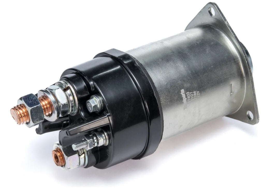 SOLENOIDE PARA MARCHA DELCO SERIE 37MT 12 VOLTS ( 2 BORNES 1/2 1 PERFORADO 2 TORNILLOS 10/32 ) ( 1115618 )